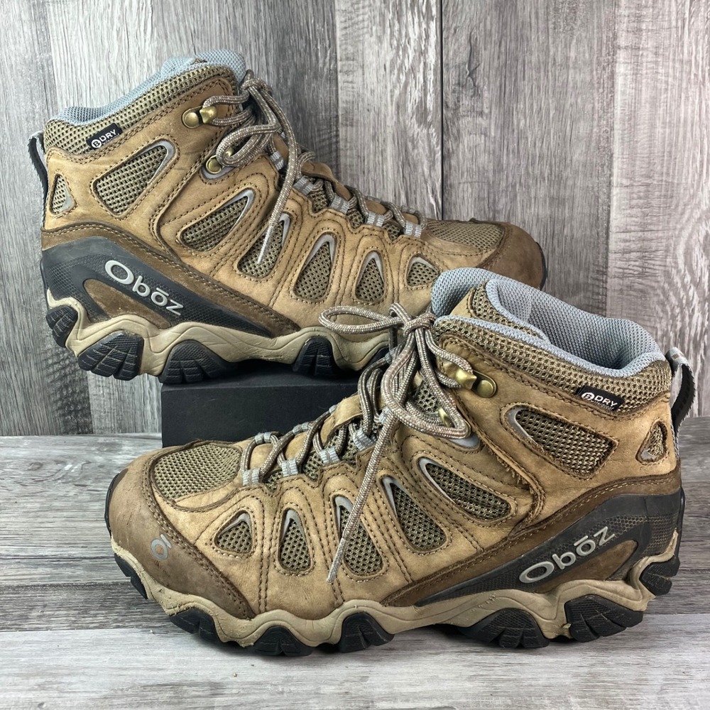 Oboz Sawtooth II Mid B-DRY Hiking Boots Womens 10.5 Brown Waterproof Trail
